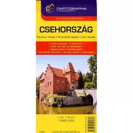 Csehország autótérkép 1:500000