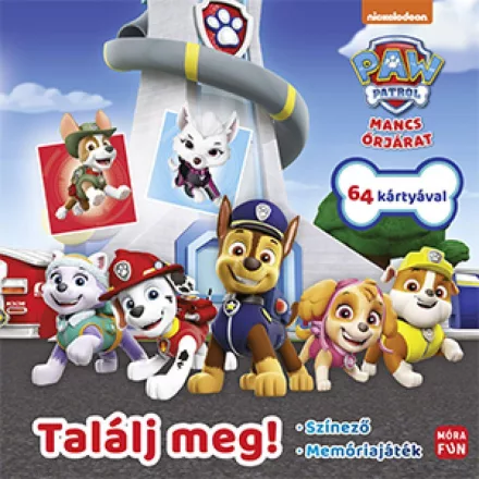 Mancs Őrjárat. Találj meg! Memóriajáték a kutyikkal.
