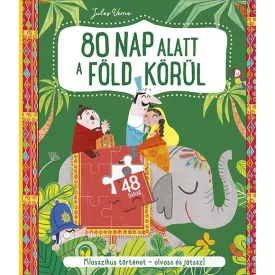 80 nap alatt a föld körül - könyv és kirakó