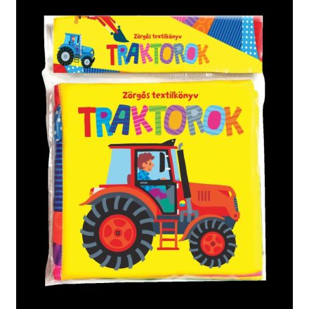 Zörgős textilkönyv - Traktorok