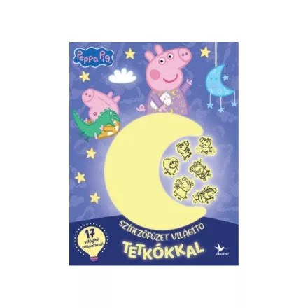 Színezőfüzet világító tetkókkal - Peppa malac