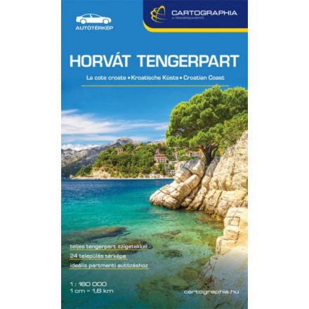 Horvát tengerpart (Adria) térkép