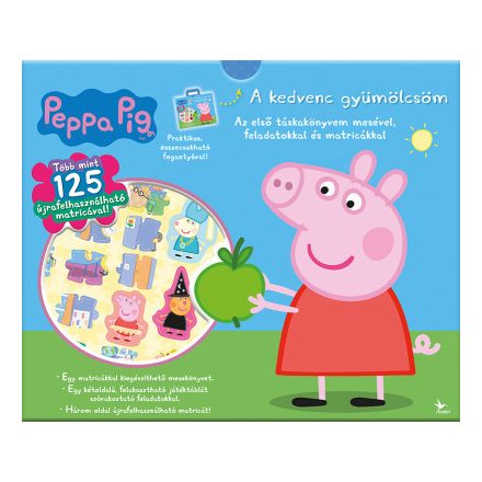 Peppa malac: A kedvenc gyümölcsöm - Táskakönyv - Az első táskakönyvem mesével, feladatokkal és matricákkal